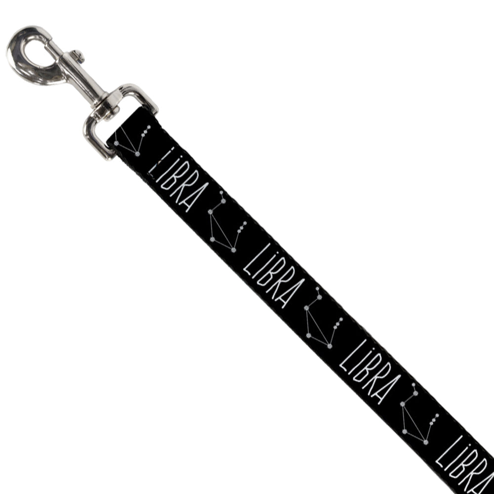 Dog Leash - Zodiac LIBRA/Constellation Black/White Dog Leashes Buckle-Down