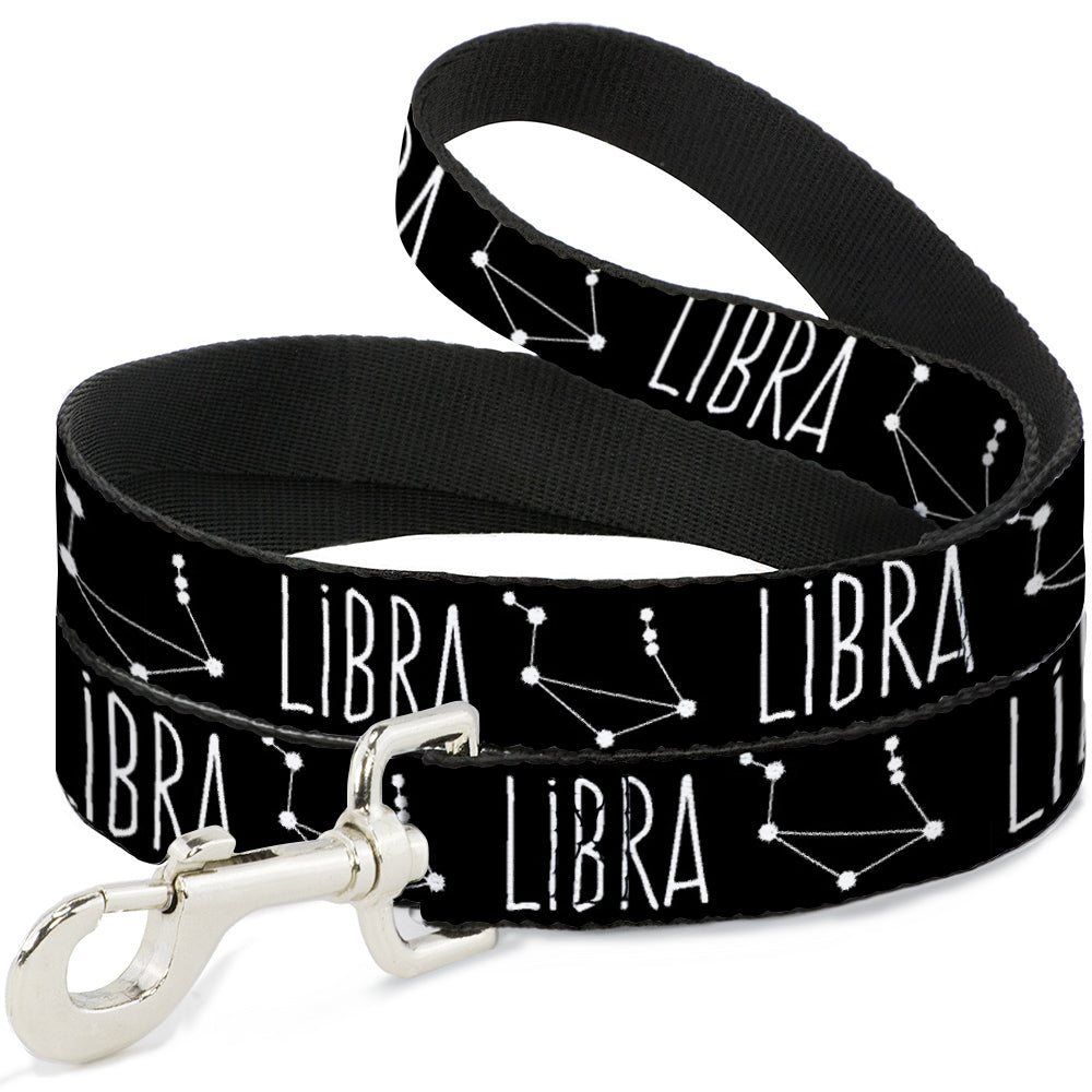Dog Leash - Zodiac LIBRA/Constellation Black/White Dog Leashes Buckle-Down
