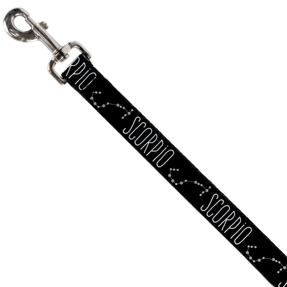 Dog Leash - Zodiac SCORPIO/Constellation Black/White Dog Leashes Buckle-Down