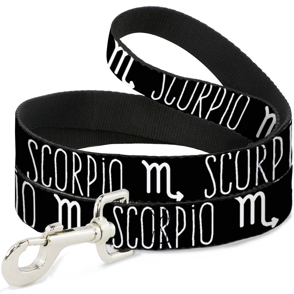 Dog Leash - Zodiac SCORPIO/Symbol Black/White Dog Leashes Buckle-Down