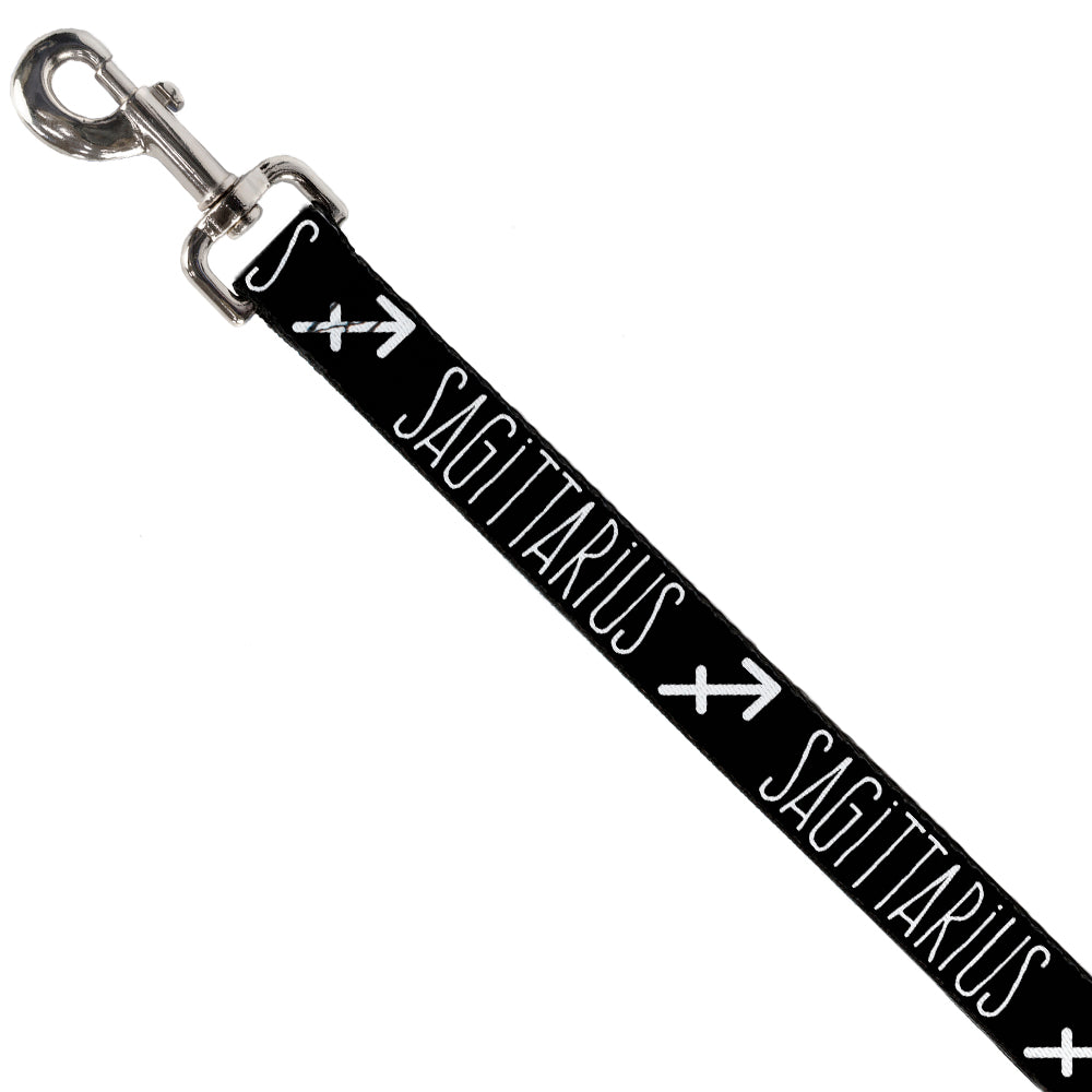 Dog Leash - Zodiac SAGITTARIUS/Symbol Black/White Dog Leashes Buckle-Down