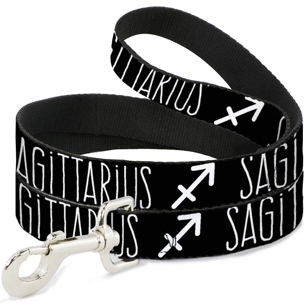 Dog Leash - Zodiac SAGITTARIUS/Symbol Black/White Dog Leashes Buckle-Down