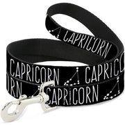 Dog Leash - Zodiac CAPRICORN/Constellation Black/White Dog Leashes Buckle-Down