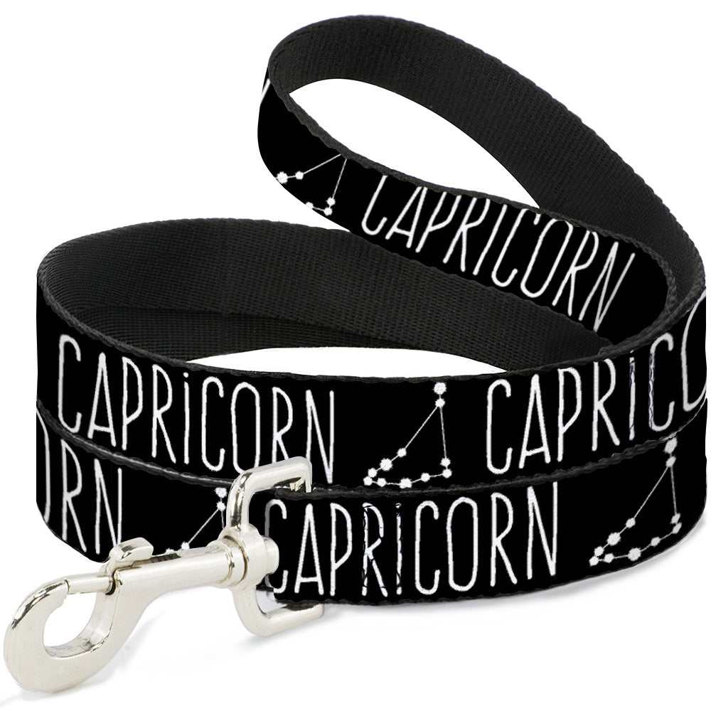 Dog Leash - Zodiac CAPRICORN/Constellation Black/White Dog Leashes Buckle-Down