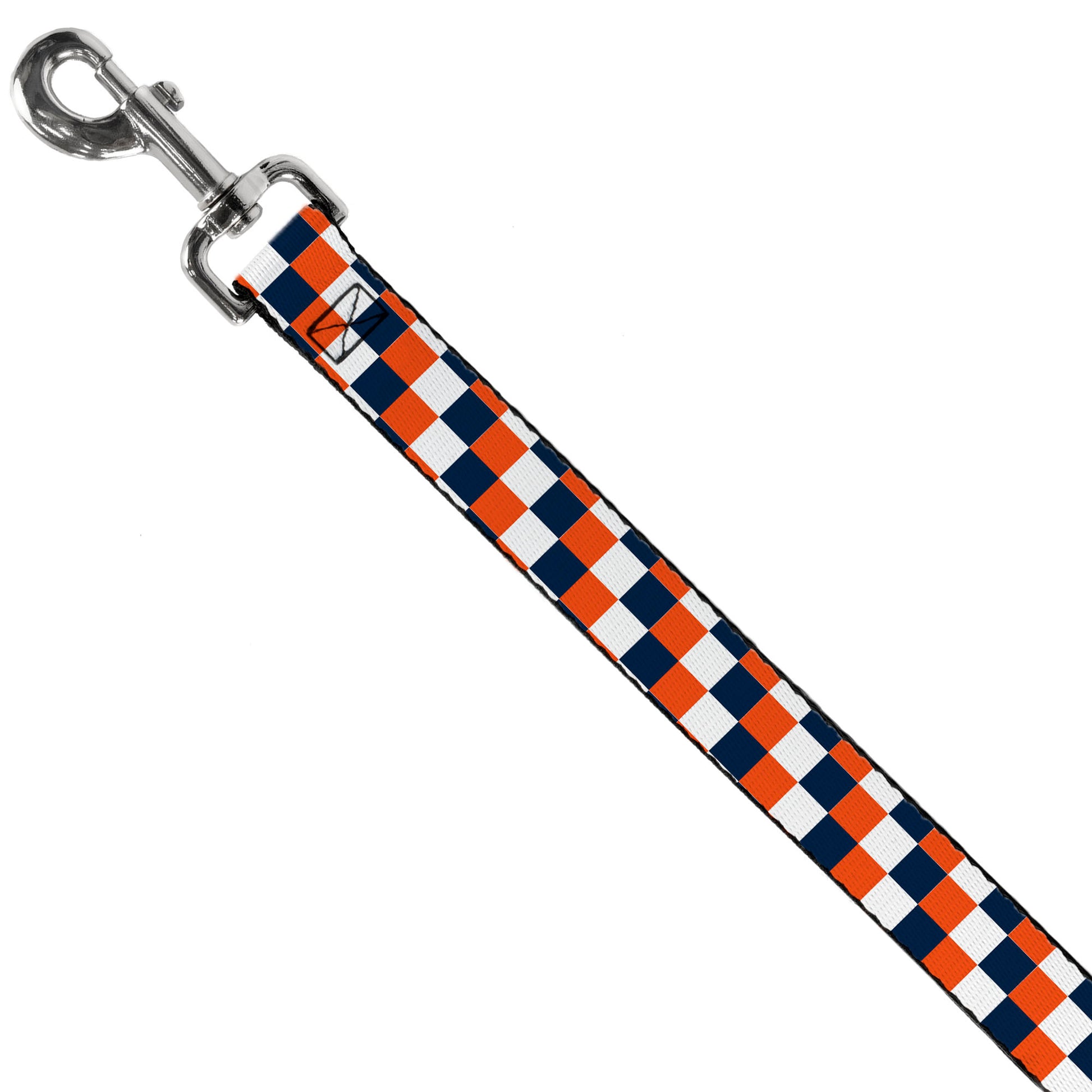Dog Leash - Checker Navy/Orange/White Dog Leashes Buckle-Down