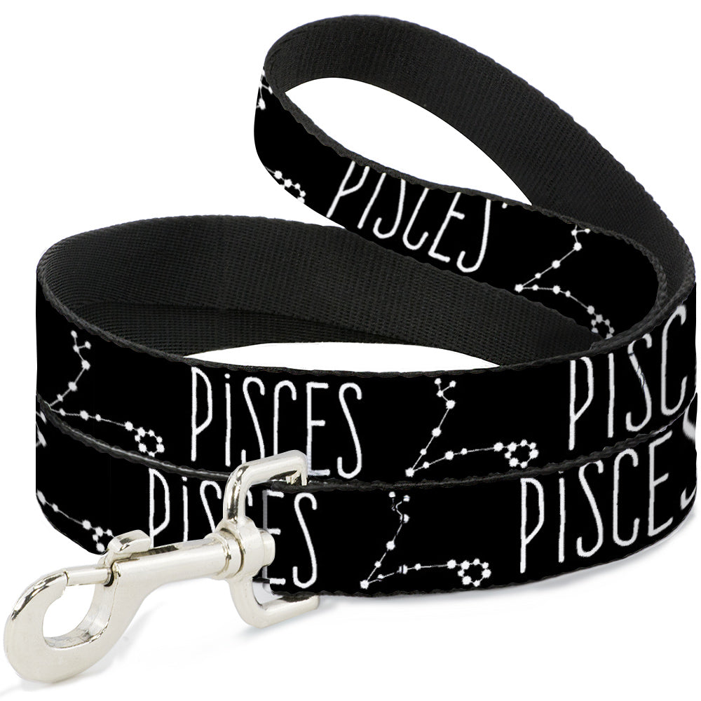 Dog Leash - Zodiac PISCES/Constellation Black/White Dog Leashes Buckle-Down