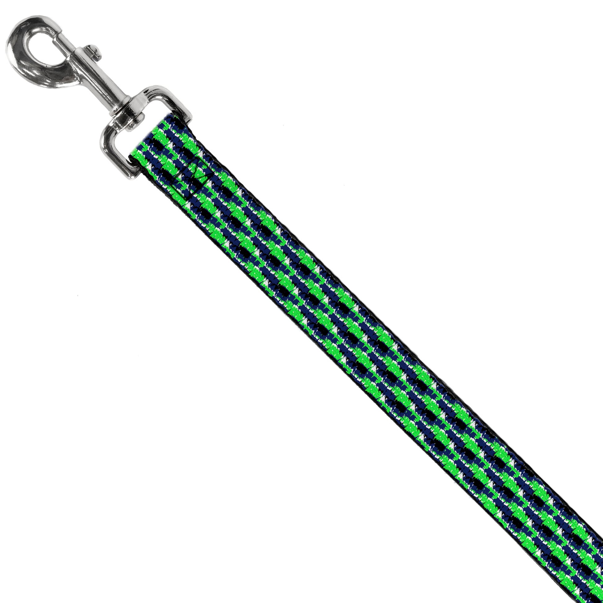 Dog Leash - Abstract Scribble Black/Blue/Neon Green Dog Leashes Buckle-Down