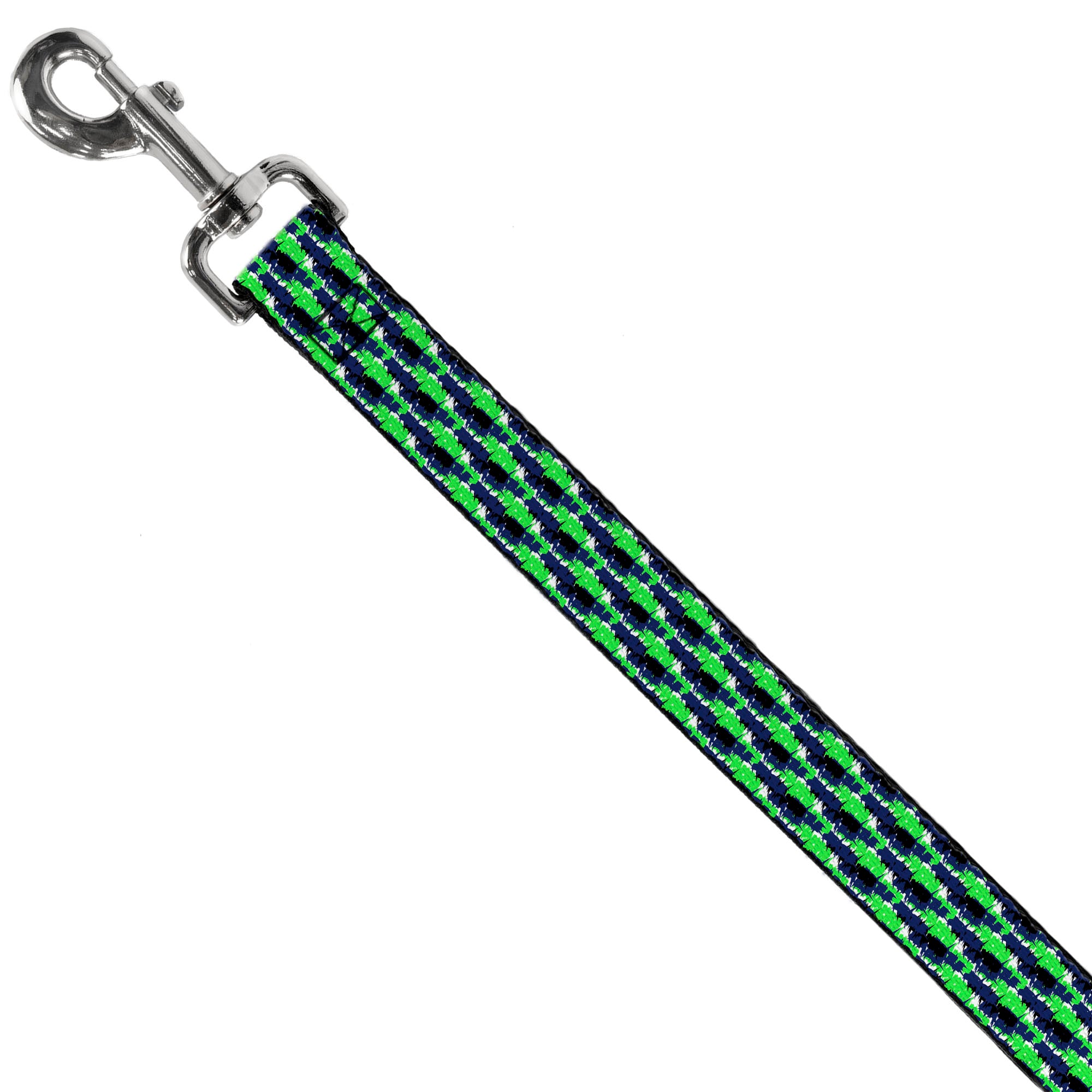 Dog Leash - Abstract Scribble Black/Blue/Neon Green Dog Leashes Buckle-Down