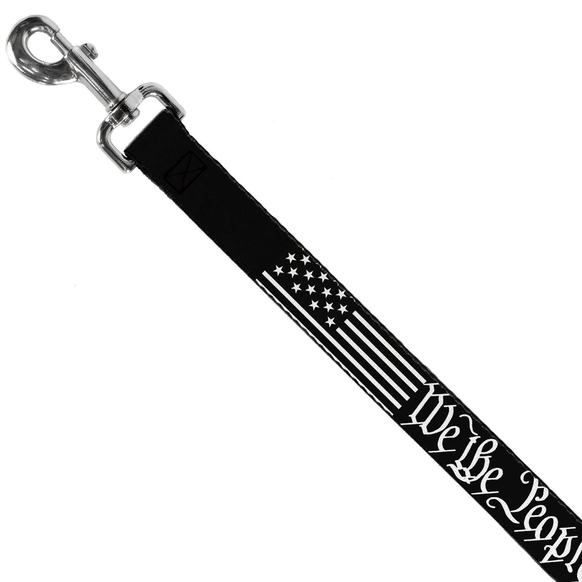 Dog Leash - Americana Flag/WE THE PEOPLE Black/White Dog Leashes Buckle-Down