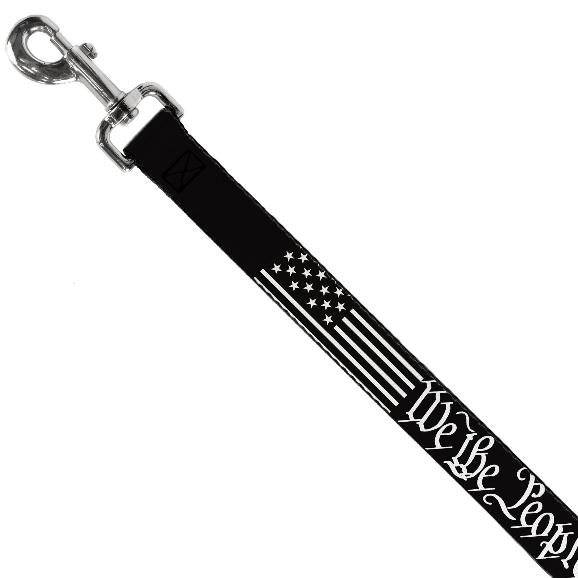 Dog Leash - Americana Flag/WE THE PEOPLE Black/White Dog Leashes Buckle-Down