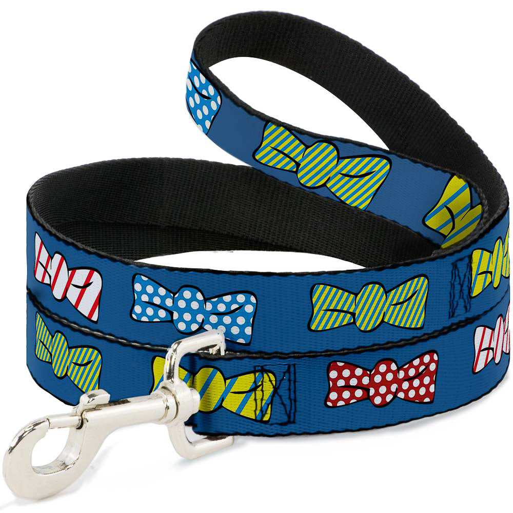 Dog Leash - Bowties Blue/Multi Color Dog Leashes Buckle-Down