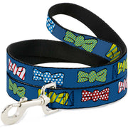 Dog Leash - Bowties Blue/Multi Color Dog Leashes Buckle-Down