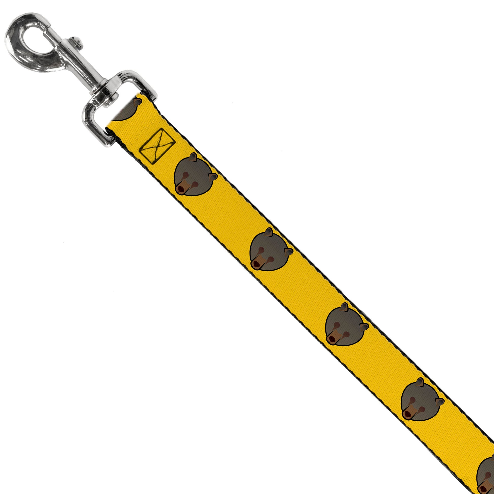 Dog Leash - Brown Bear Repeat Yellow Dog Leashes Buckle-Down