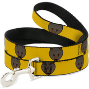 Dog Leash - Brown Bear Repeat Yellow Dog Leashes Buckle-Down