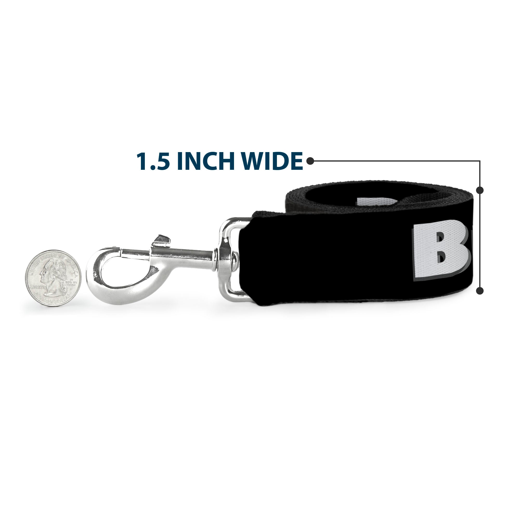 Buckle-Down Dog Leash - BITCH PLEASE Black/White Dog Leashes Buckle-Down
