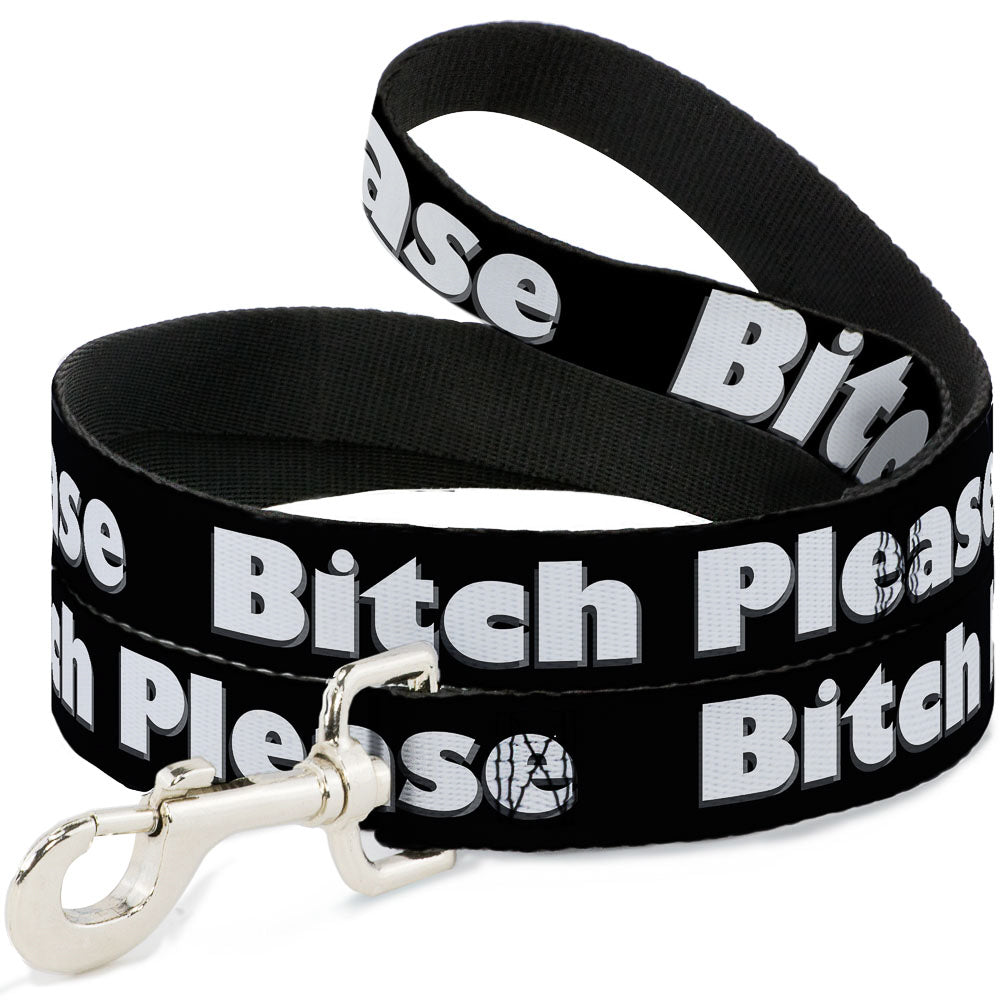 Buckle-Down Dog Leash - BITCH PLEASE Black/White Dog Leashes Buckle-Down