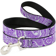 Dog Leash - Bandana/Skulls White/Purple Dog Leashes Buckle-Down