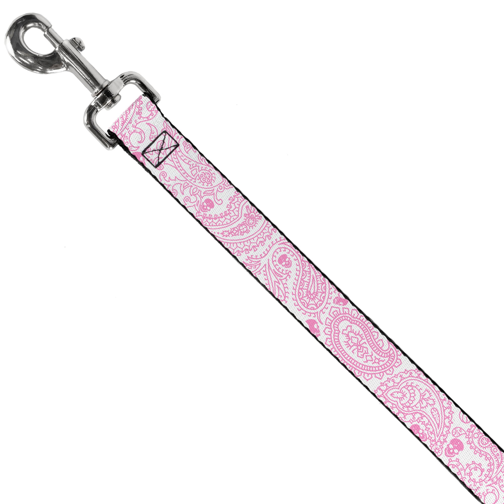 Dog Leash - Bandana/Skulls White/Pink Dog Leashes Buckle-Down