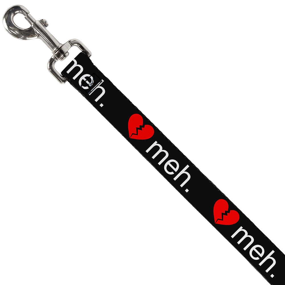 Dog Leash - Broken Heart MEH Black/Red/White Dog Leashes Buckle-Down