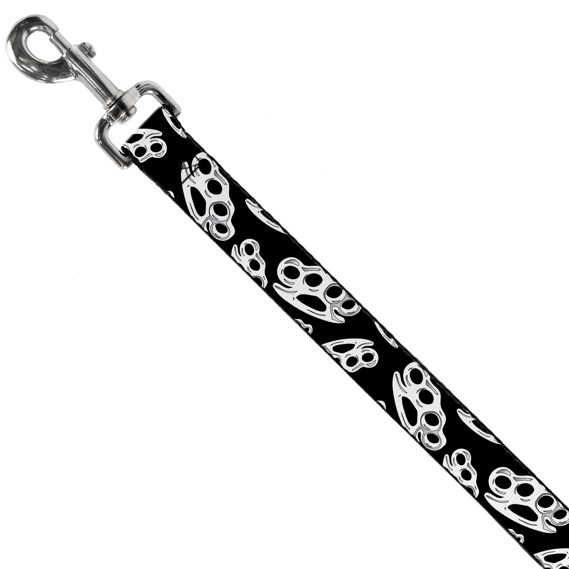 Buckle-Down Dog Leash - Brass Knuckles Black/White Dog Leashes Buckle-Down
