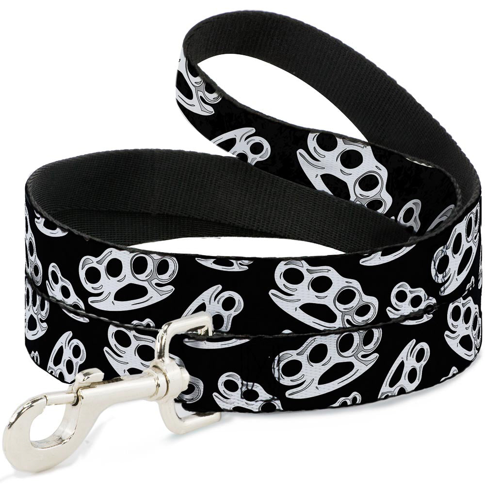 Buckle-Down Dog Leash - Brass Knuckles Black/White Dog Leashes Buckle-Down