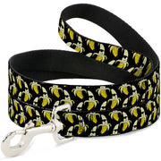 Dog Leash - Banana Peeled w/Sunglasses Black/Yellow Dog Leashes Buckle-Down