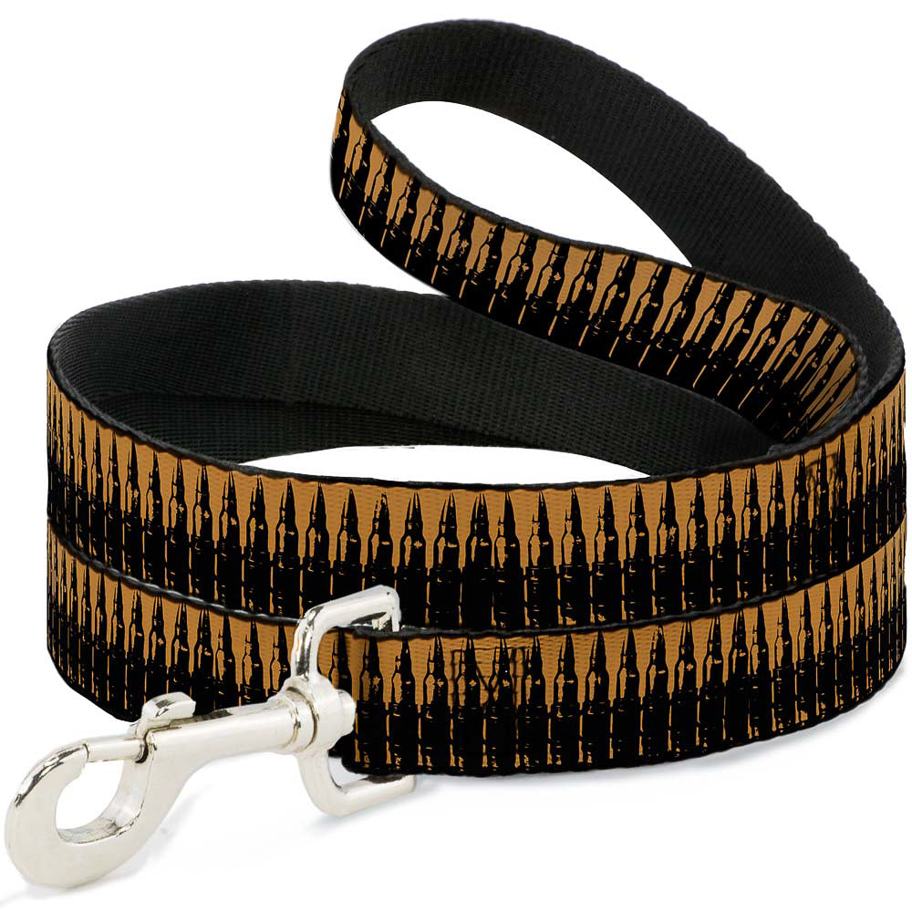 Buckle-Down Dog Leash - Bullets2 Orange/Black Dog Leashes Buckle-Down