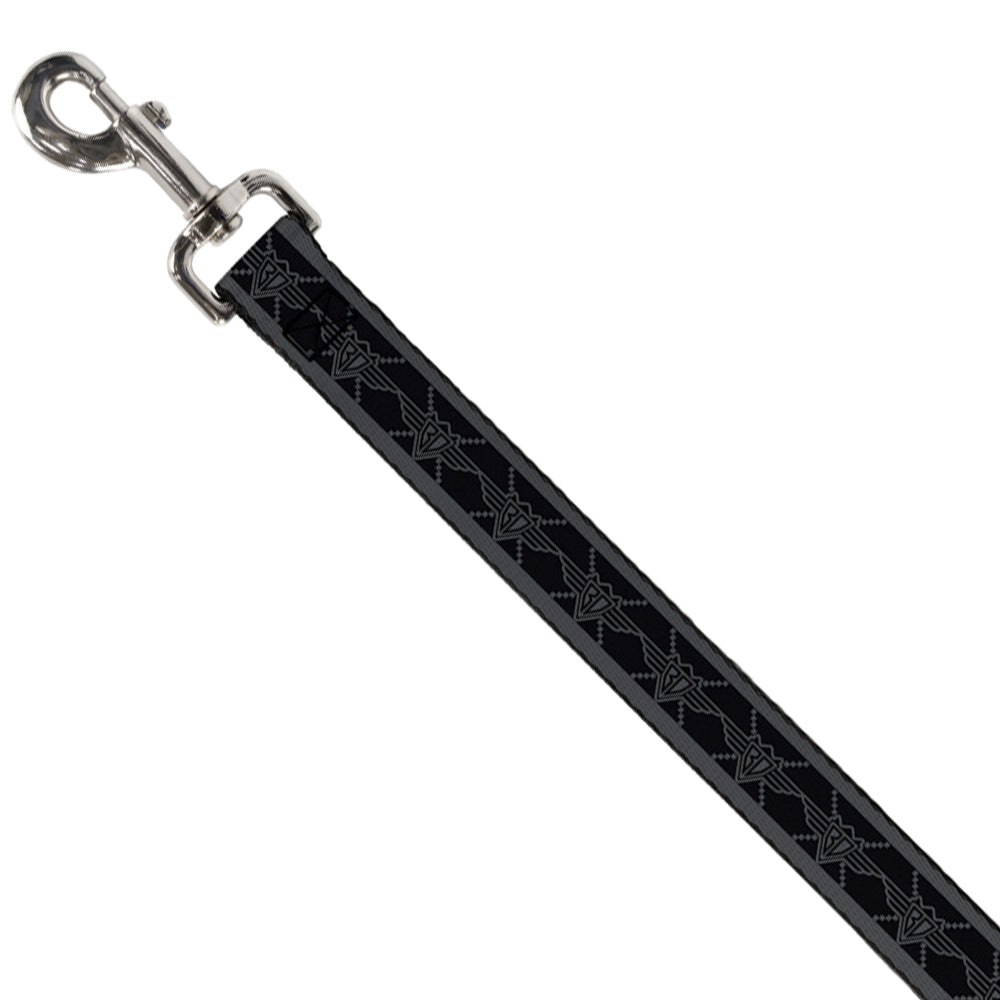 Dog Leash - BD Monogram2 Black/Gray Dog Leashes Buckle-Down