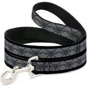 Dog Leash - BD Monogram2 Gray/Black Dog Leashes Buckle-Down