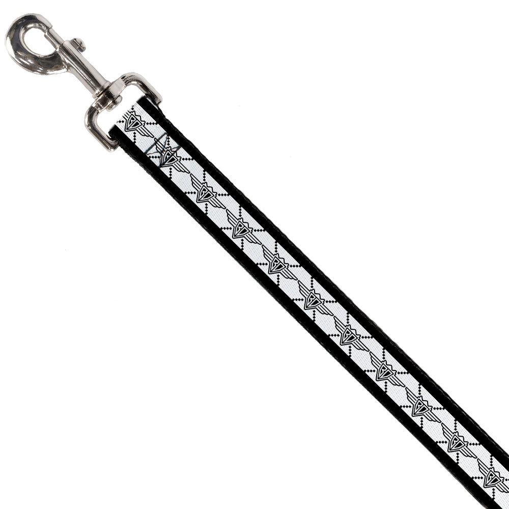 Dog Leash - BD Monogram2 White/Black Dog Leashes Buckle-Down