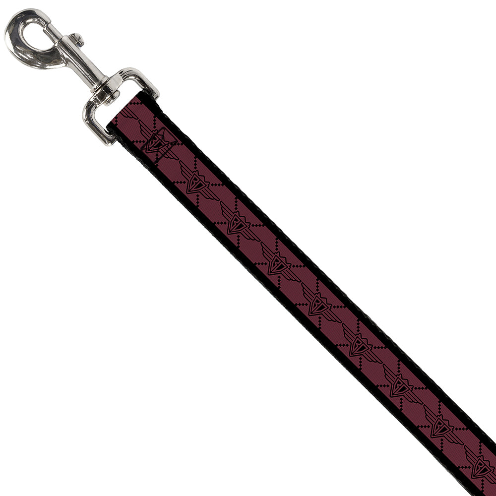 Dog Leash - BD Monogram2 Red/Black Dog Leashes Buckle-Down