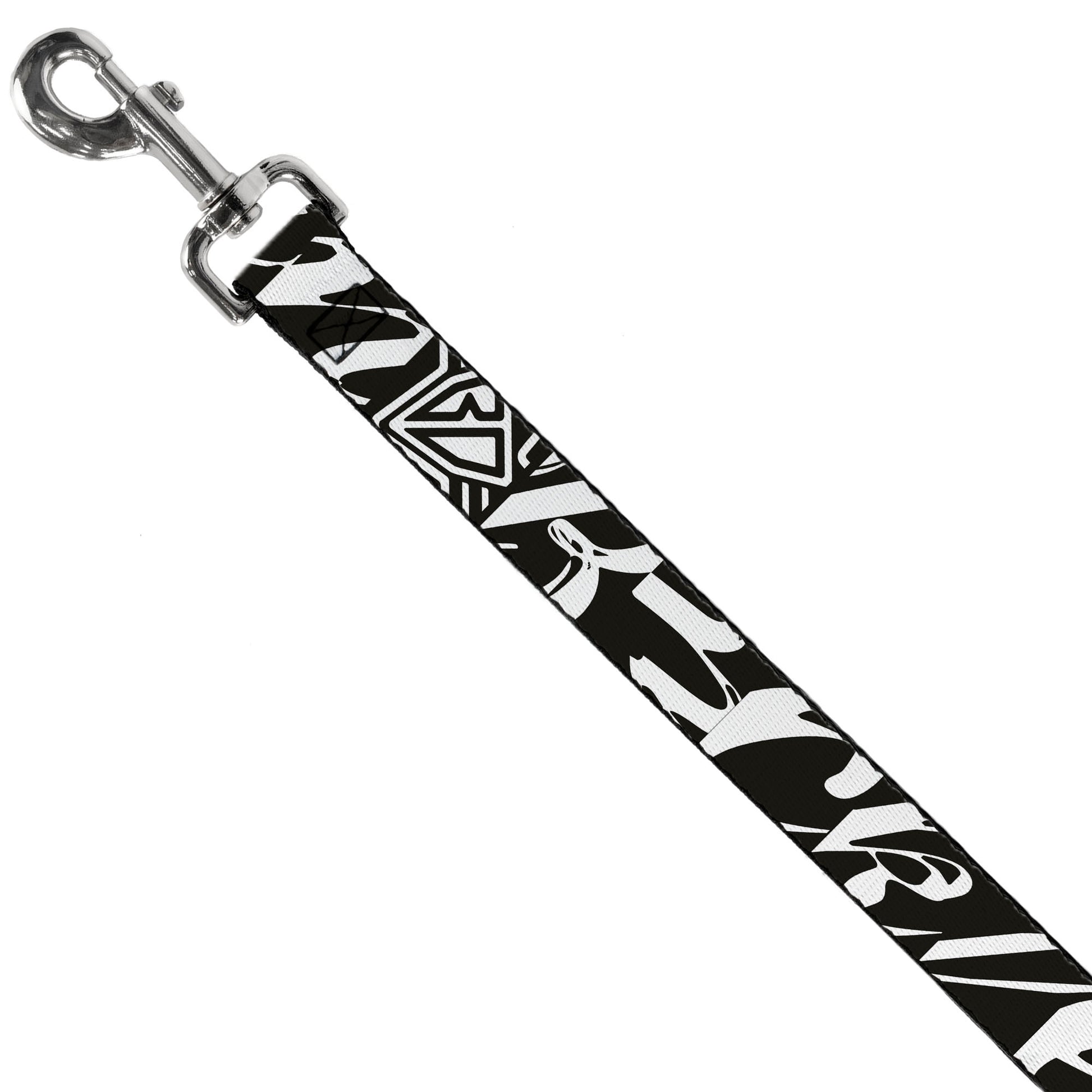 Dog Leash - BD Logo/BUCKLE-DOWN Script Black/White Dog Leashes Buckle-Down