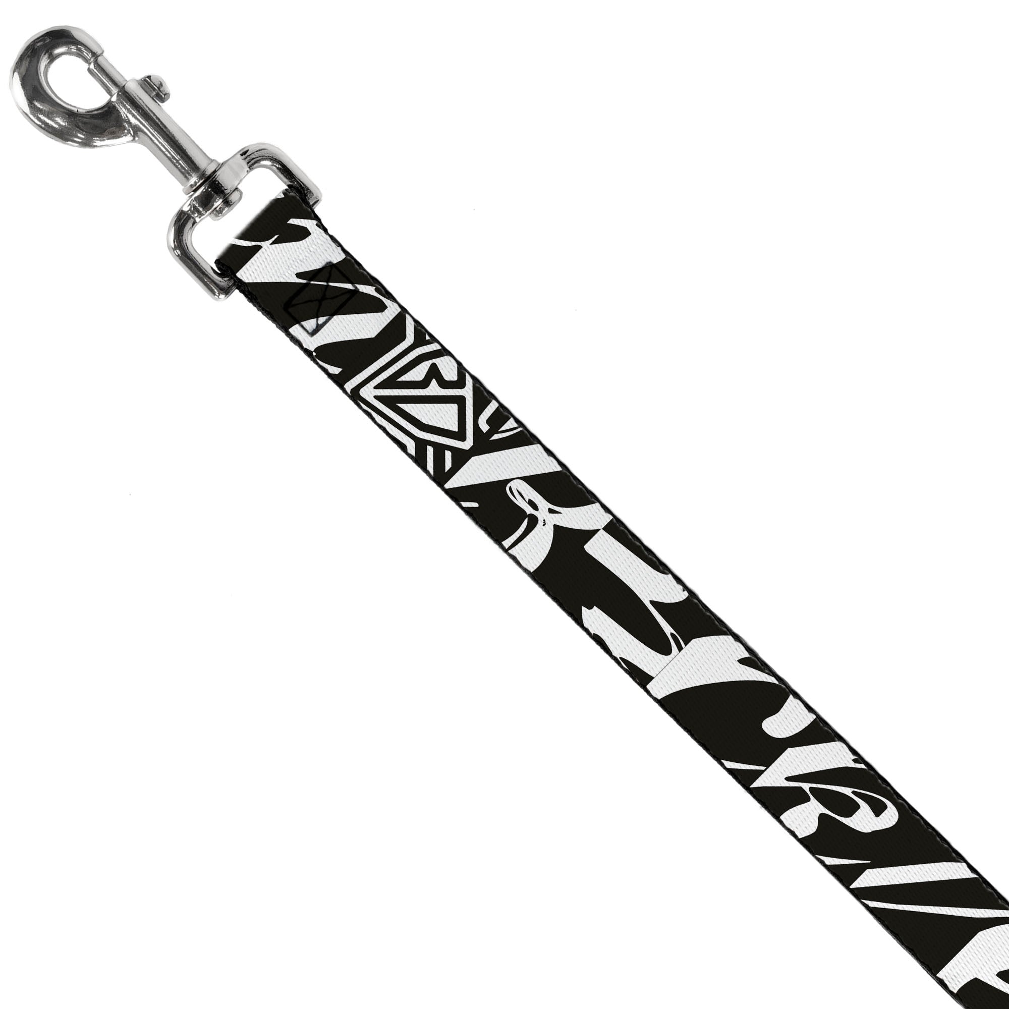 Dog Leash - BD Logo/BUCKLE-DOWN Script Black/White Dog Leashes Buckle-Down