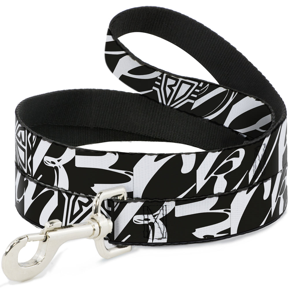 Dog Leash - BD Logo/BUCKLE-DOWN Script Black/White Dog Leashes Buckle-Down