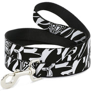Dog Leash - BD Logo/BUCKLE-DOWN Script Black/White Dog Leashes Buckle-Down