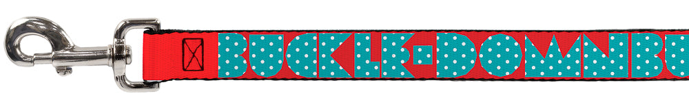 Dog Leash - BUCKLE-DOWN Shapes Red/Dot Turquoise/White Dog Leashes Buckle-Down