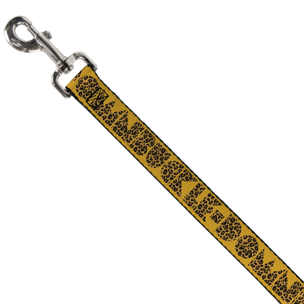 Dog Leash - BUCKLE-DOWN Shapes Gold/Leopard Brown Dog Leashes Buckle-Down