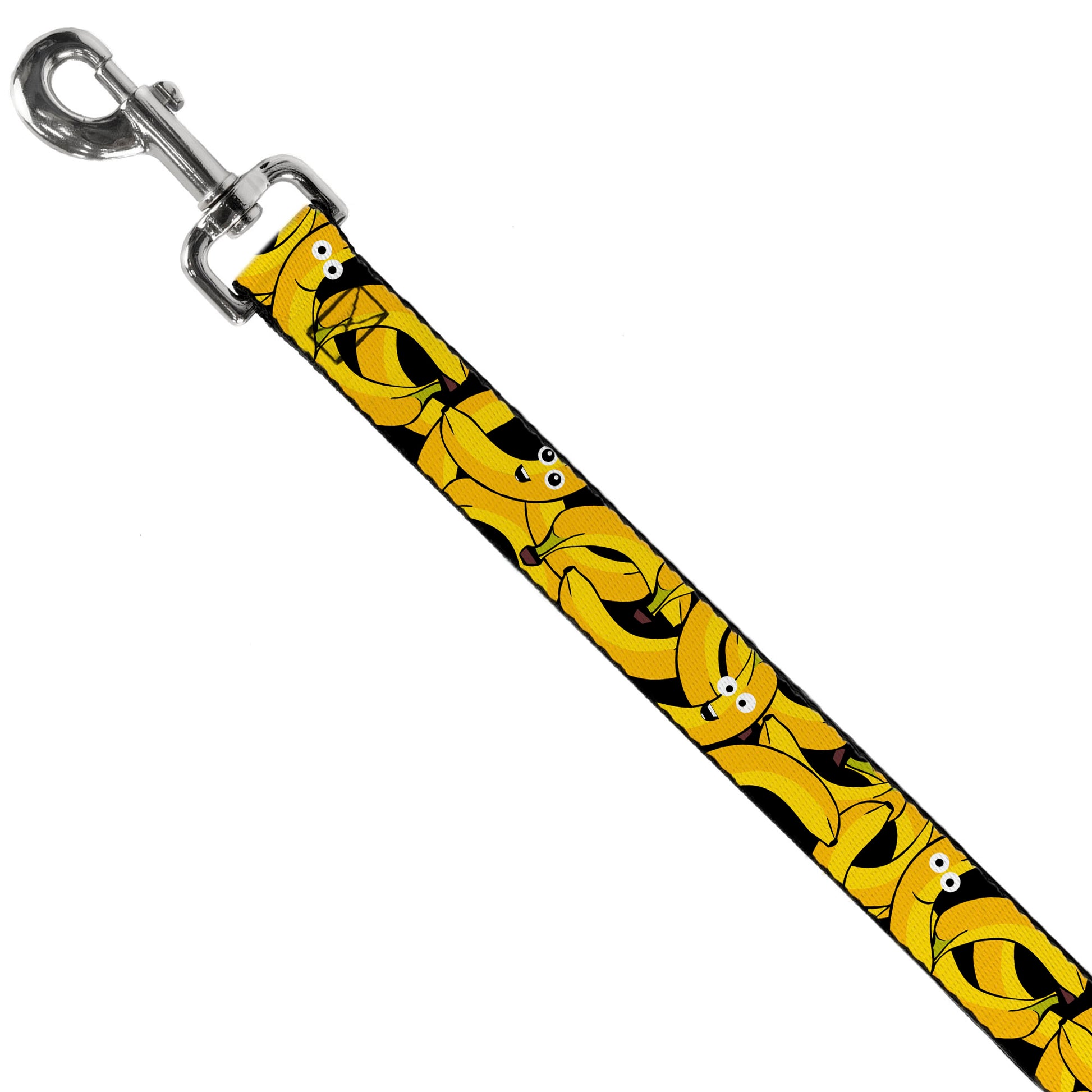 Dog Leash - Bananas Stacked Cartoon Black//Yellows Dog Leashes Buckle-Down