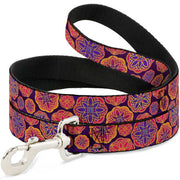 Dog Leash - Boho Mandala Purples/Oranges/Pinks Dog Leashes Buckle-Down