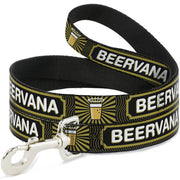 Buckle-Down Dog Leash - Beer Pint/BEERVANA Rays/Waves Black/Olive Dog Leashes Buckle-Down