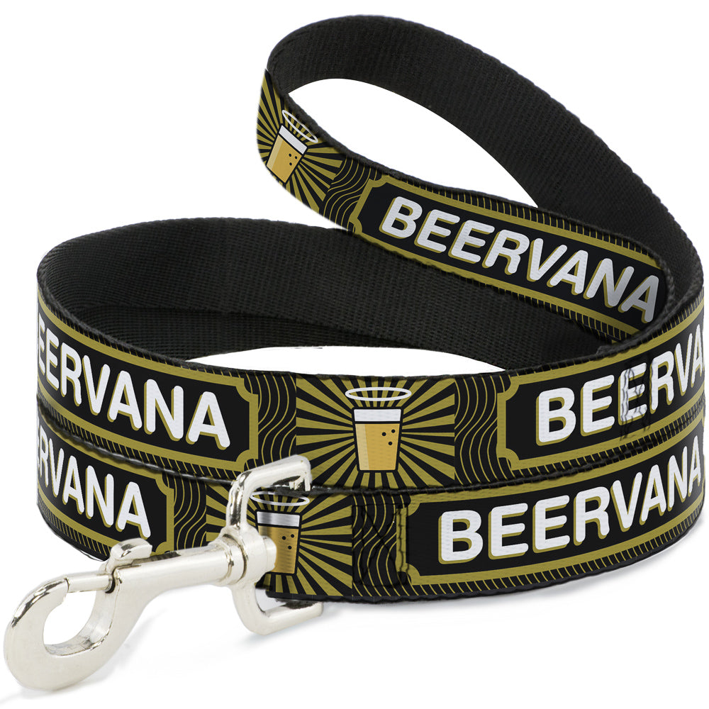 Buckle-Down Dog Leash - Beer Pint/BEERVANA Rays/Waves Black/Olive Dog Leashes Buckle-Down