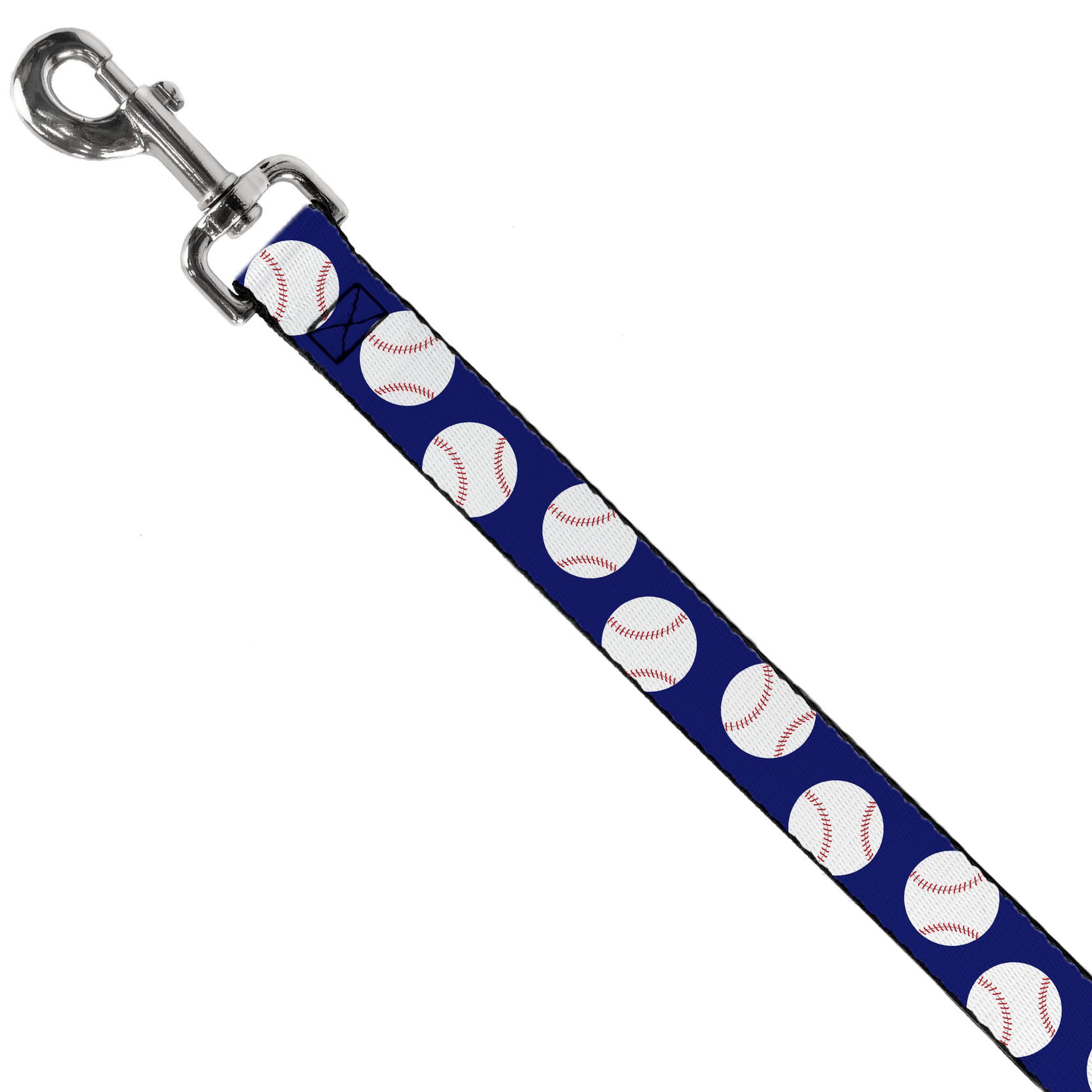 Dog Leash - Baseballs Scattered Blue Dog Leashes Buckle-Down