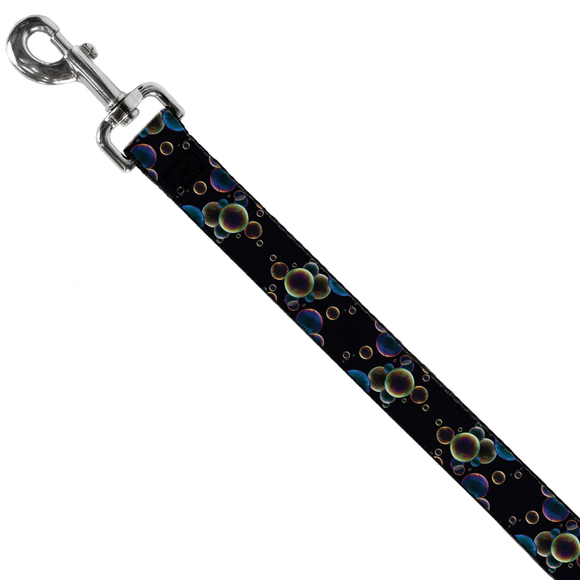 Dog Leash - Bubbles Black/Iridescent Multi Color Dog Leashes Buckle-Down