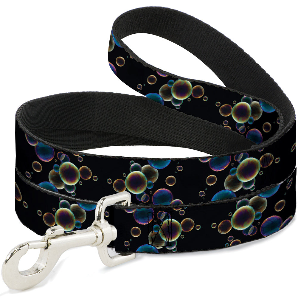 Dog Leash - Bubbles Black/Iridescent Multi Color Dog Leashes Buckle-Down