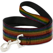 Dog Leash - Burlap Texture Rainbow Dog Leashes Buckle-Down