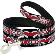 Dog Leash - Corset Lace Up w/Bow Black/Red Dog Leashes Buckle-Down
