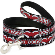 Dog Leash - Corset Lace Up w/Bow Red Plaid/Red Dog Leashes Buckle-Down