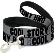 Dog Leash - COOL STORY BRO Gray/Black Dog Leashes Buckle-Down