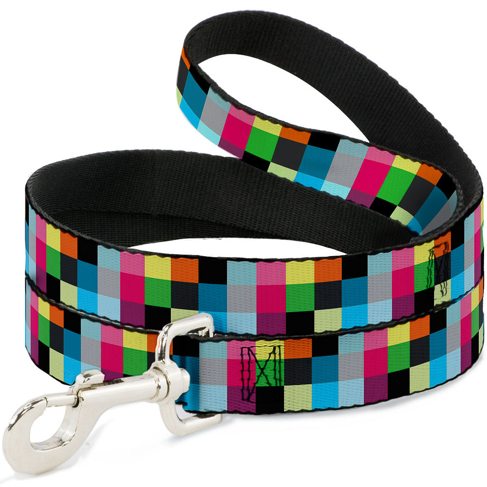 Dog Leash - Checker Bright Pastel Dog Leashes Buckle-Down
