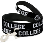 Dog Leash - COLLEGE Black/White Dog Leashes Buckle-Down